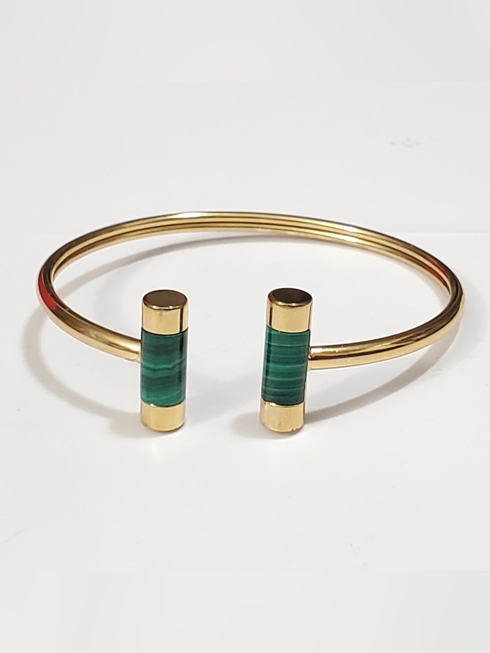 Michael Kors  Cuff Bracelet with Green Malachite And Cz